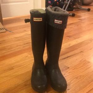 Hunter Rain Boots (free hunter sock boot included)